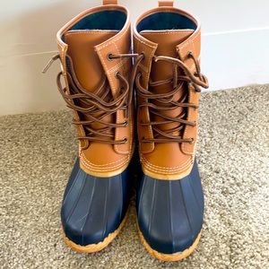 Lands End flannel lined duck boots